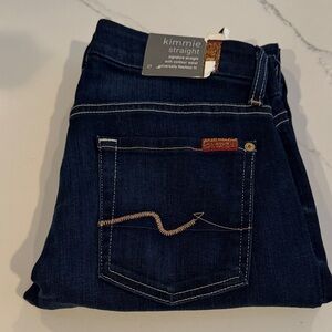 7 for all mankind Kimmie Straight Leg Women’s Jeans - Dark Blue - size 27 - NWT